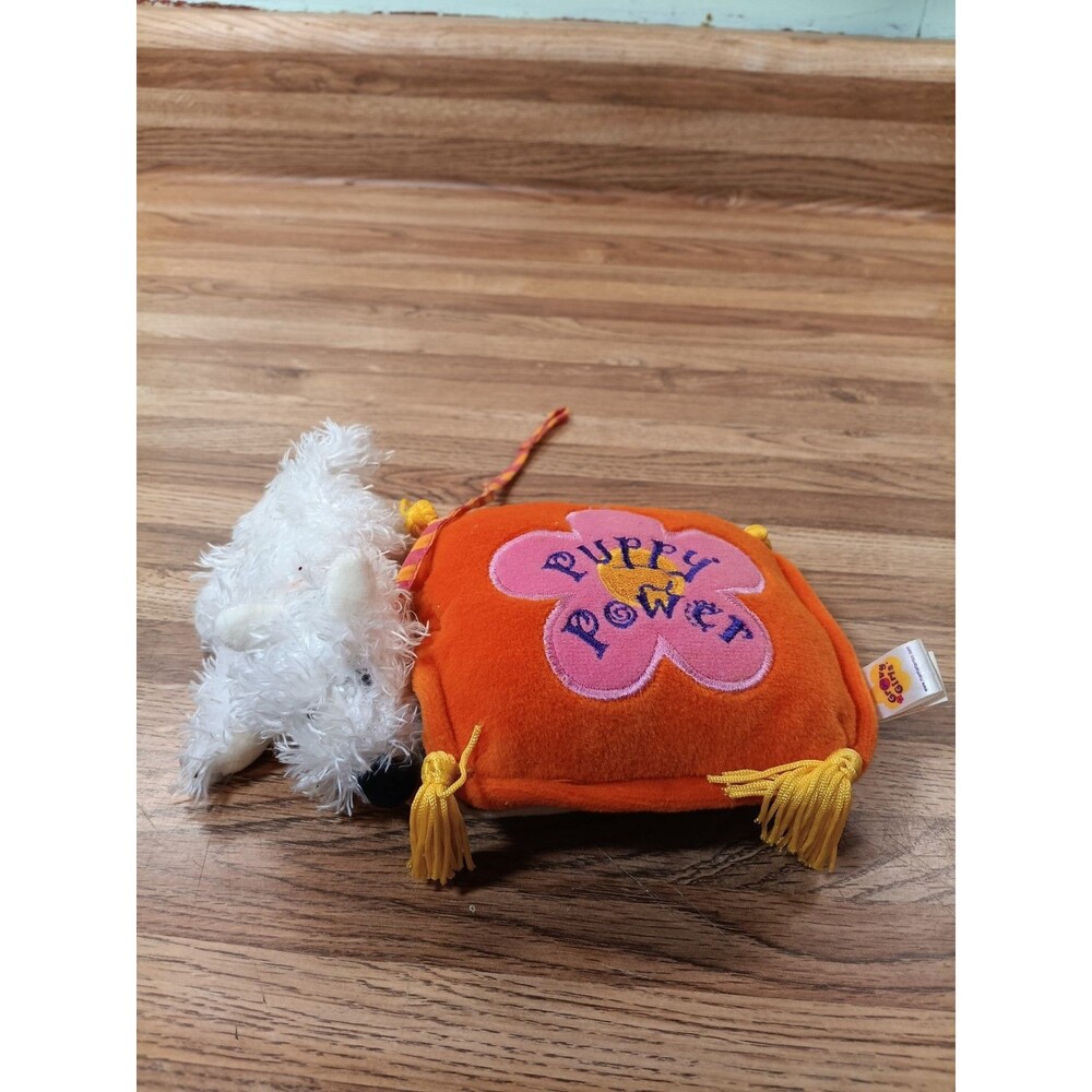 2001 Groovy Girls Puppy Power Pillow & Small White Puppy